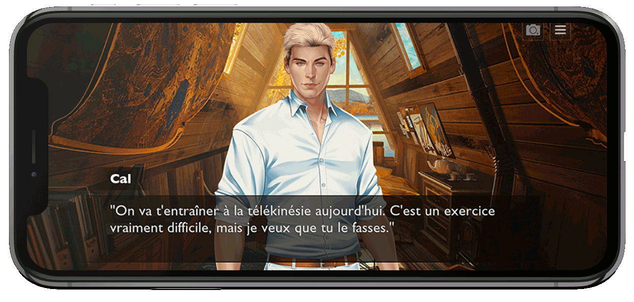 Illustration d'un dialogue dans le jeu