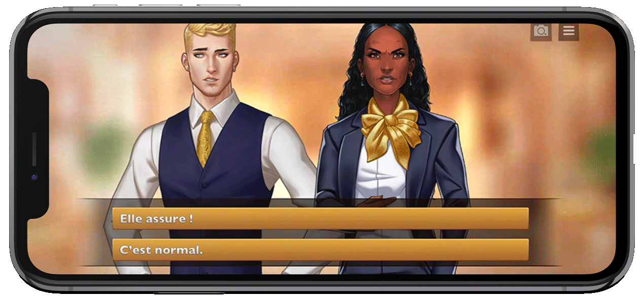 Illustration d'un choix de dialogue dans le jeu