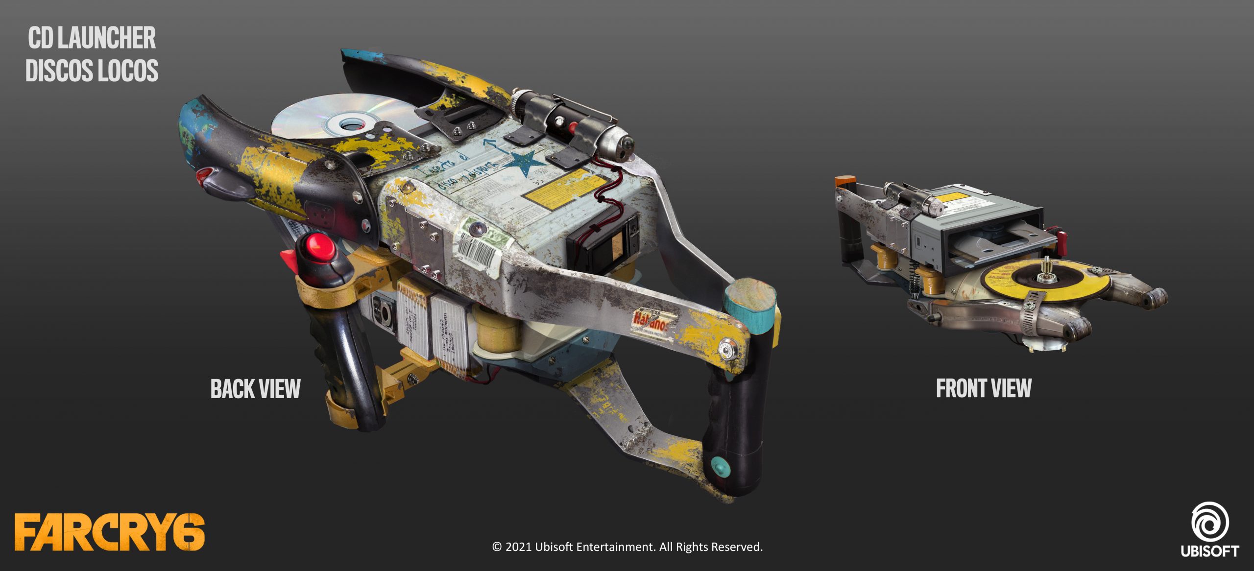 Far Cry 6 art, discos locos CD launcher