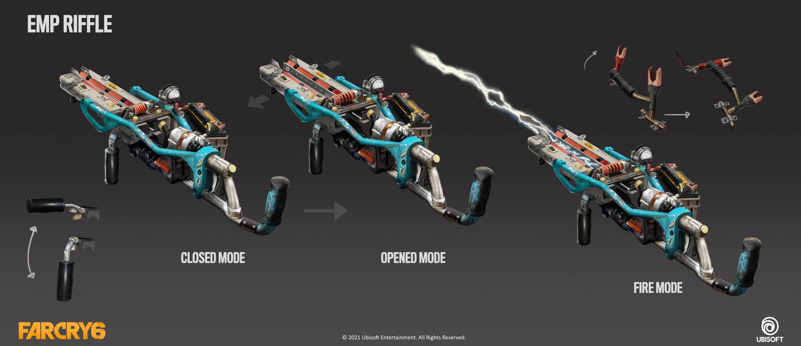 Far Cry 6 art, EMP riffle