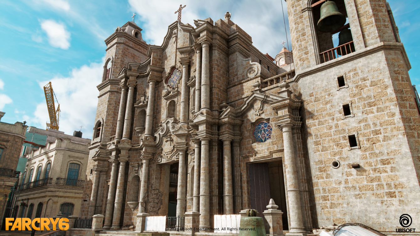 Beige cathedral with blue sky