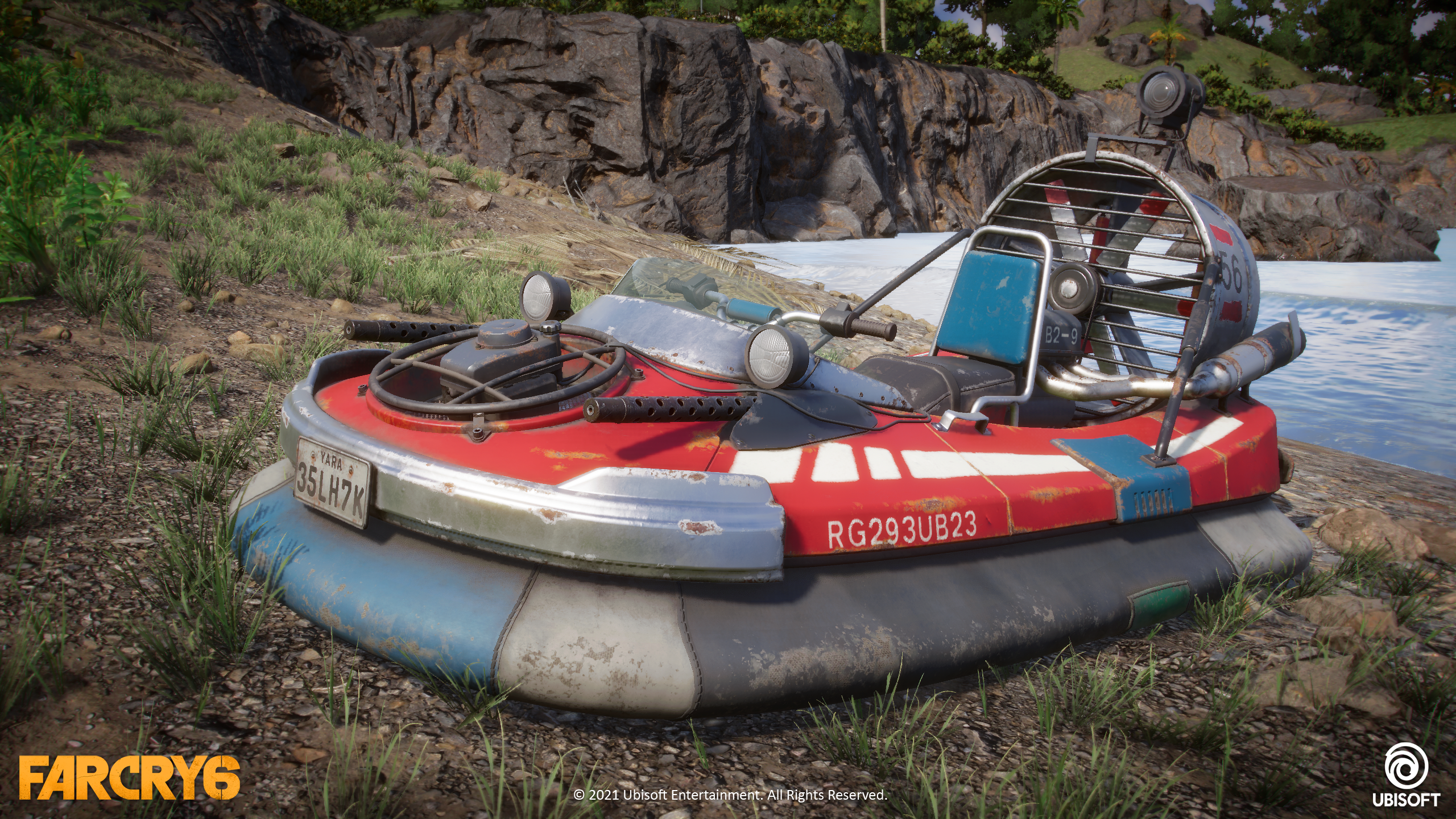 Far Cry 6 art, hovercraft